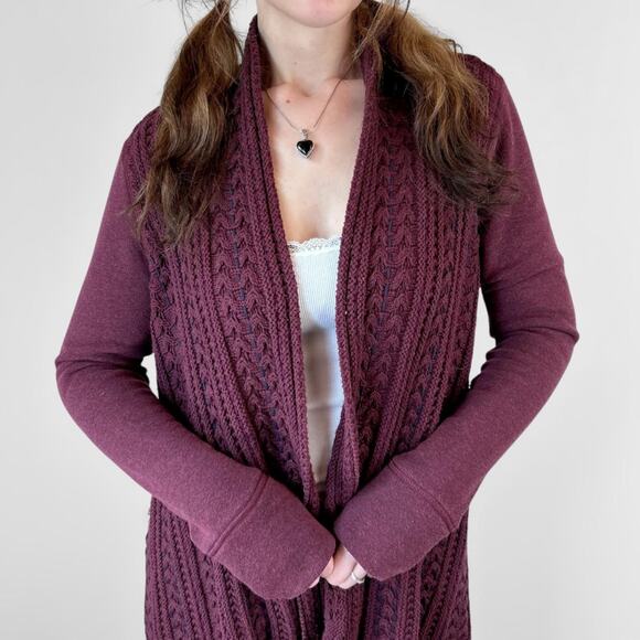 boho grunge layered brown cardigan - Picture 3 of 8